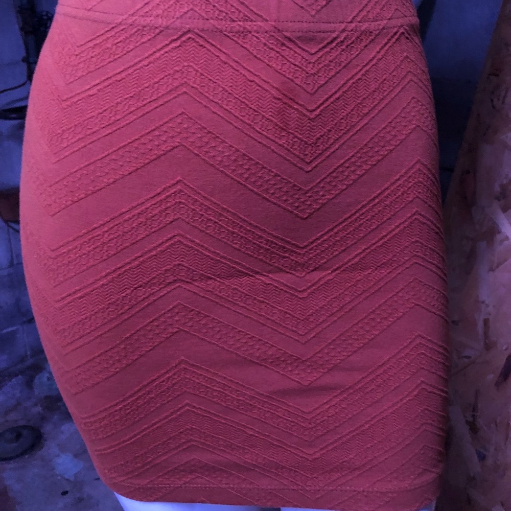 Burnt Orange Mini Skirt